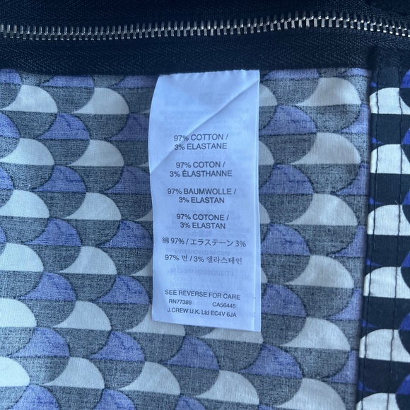 J. Crew Jet Set Geo Shift Career 3/4 Sleeve‎ Casual Geometric Zip Midi Dress 2 - Picture 16 of 16